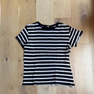R13 Black and White Striped Tee Shirt